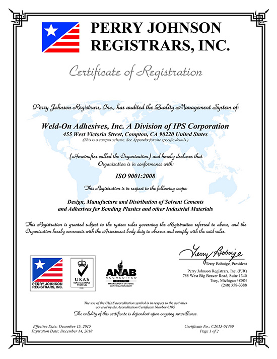 2014 ISO Certificate
