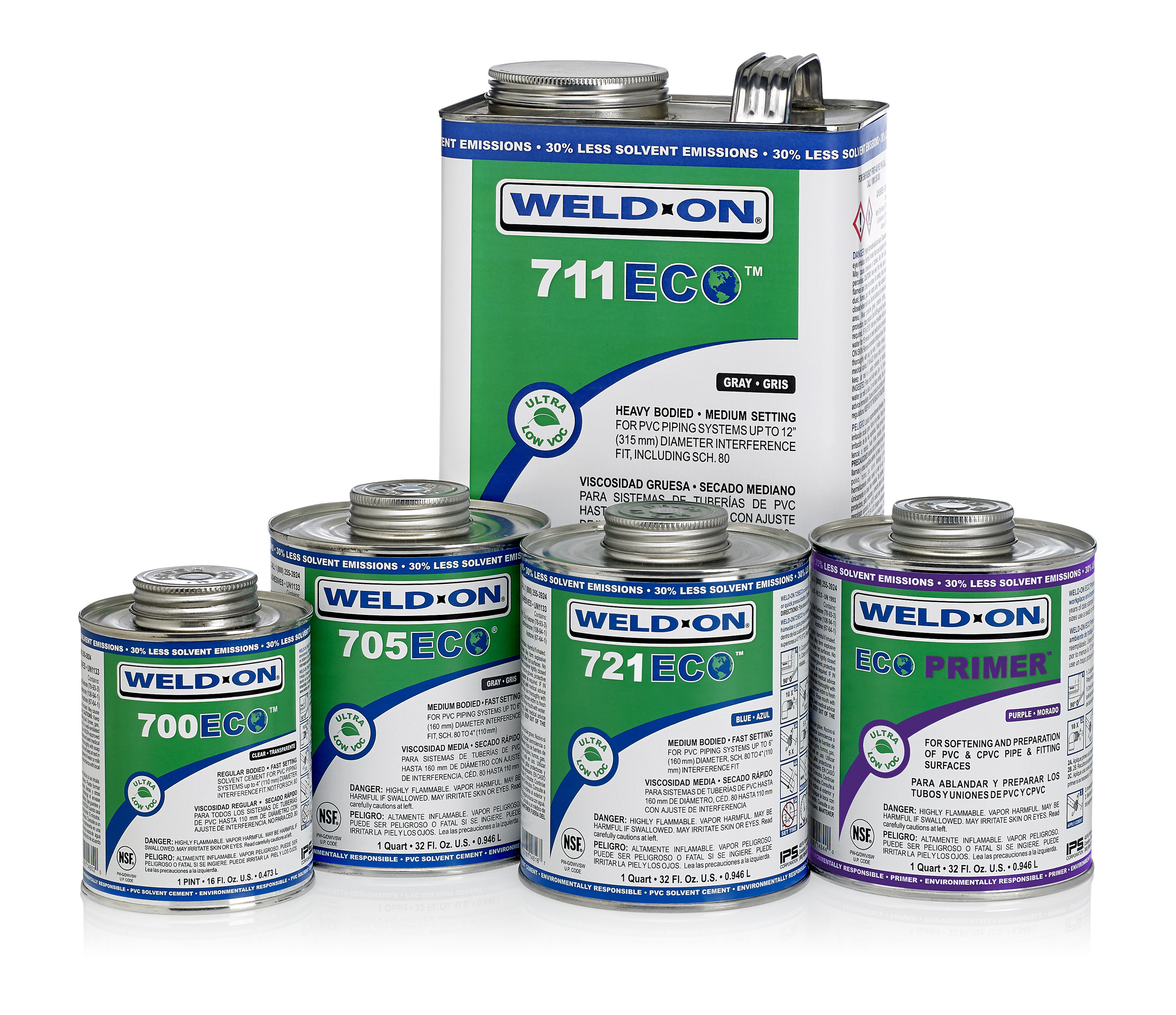 Breathe easier with WELD-ON® ECO™ Series – high strength, ultra low VOC  series of solvent cements and primers meeting tomorrow's regulations today.  - Weld-On